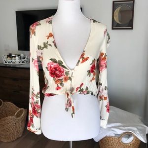 Nordstrom Flower Top with Tie